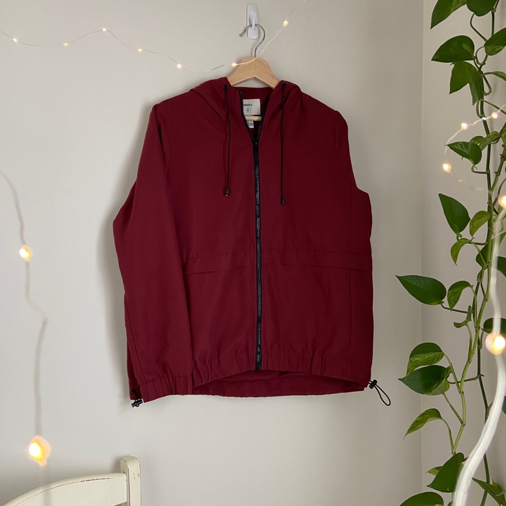 Forever 21 Burgundy Windbreaker